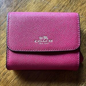 Coach Fuchsia Leather Women's Wallet